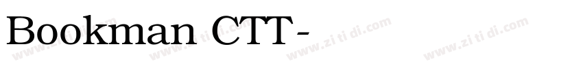 Bookman CTT字体转换
